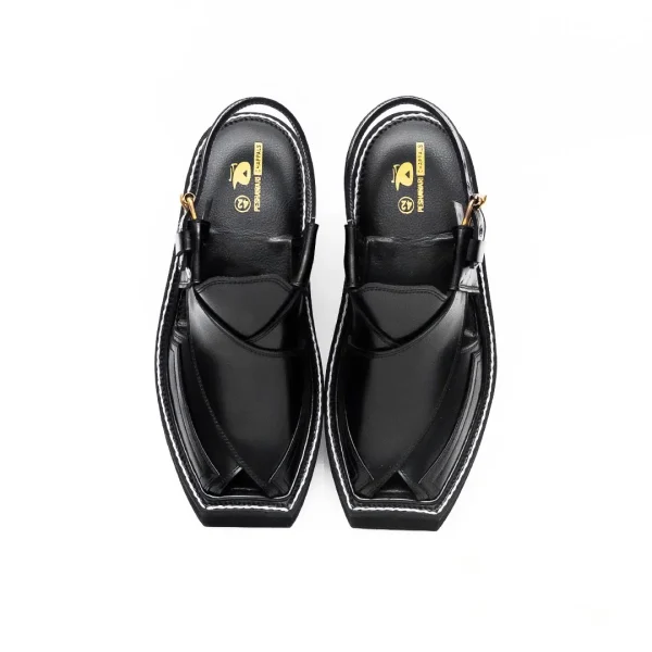 Black iconic Kaptaan chappal
