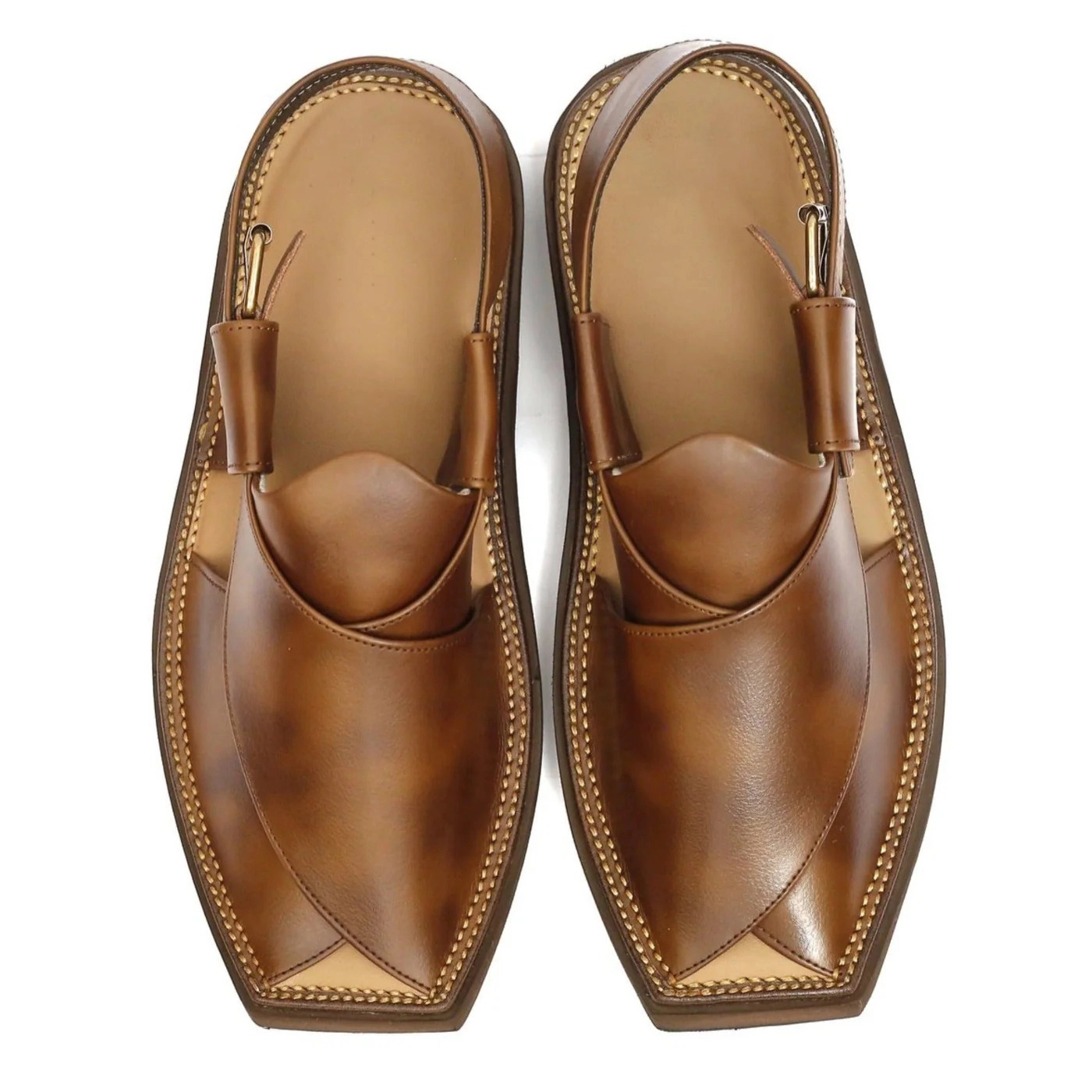 Kaptaan Shaded Brown Chappal