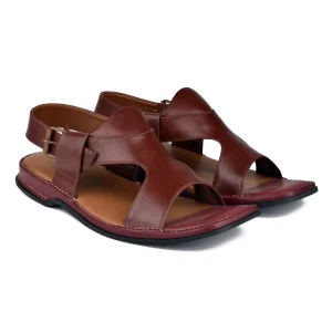 Kohati Chappal – Burgundy leather