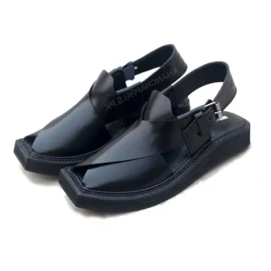 Kaptaan Chappal – Dark Black