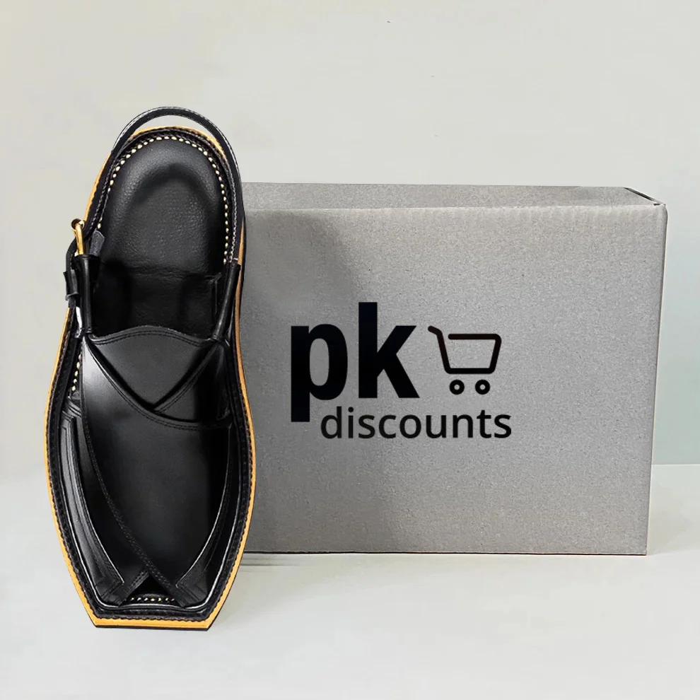 Handmade Black Peshawari Chappal