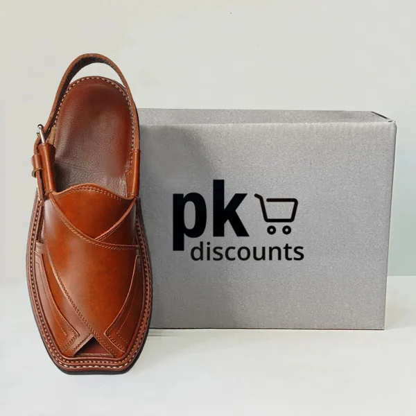 Mustard Peshawari Chappal with Triple Gear