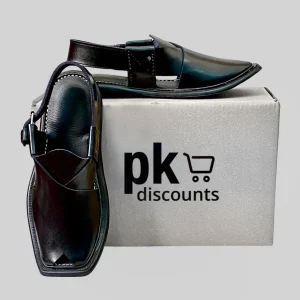 Peshawari Chappal-Black Machiney